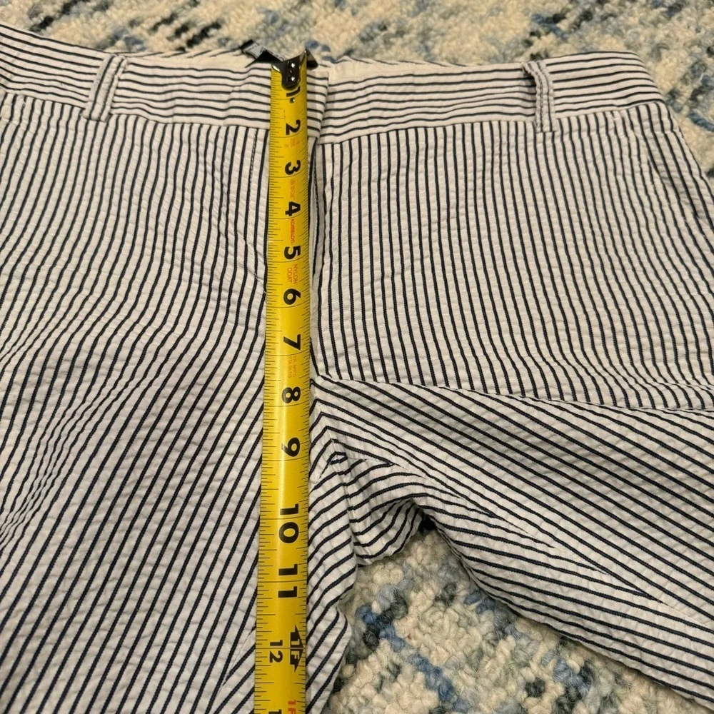 J Crew City Fit Seersucker Striped Flare Pants, Size 6 - Picture 14 of 16